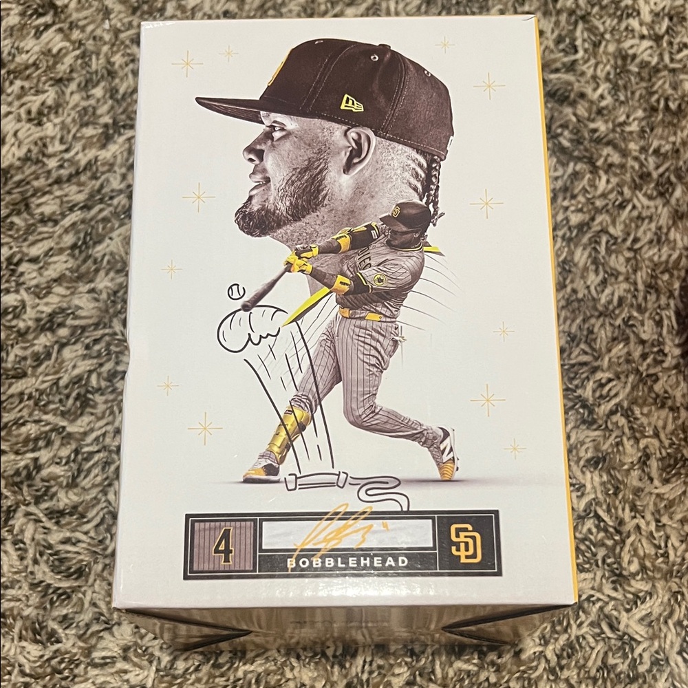 Baseball Player Bobblehead with Black and Yellow Details